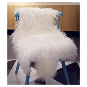 Alfombra de piel de oveja tibetana mongol auténtica de