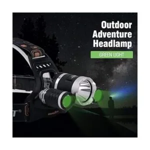 BORUiT RJ3000 Faro delantero LED con luz verde_2