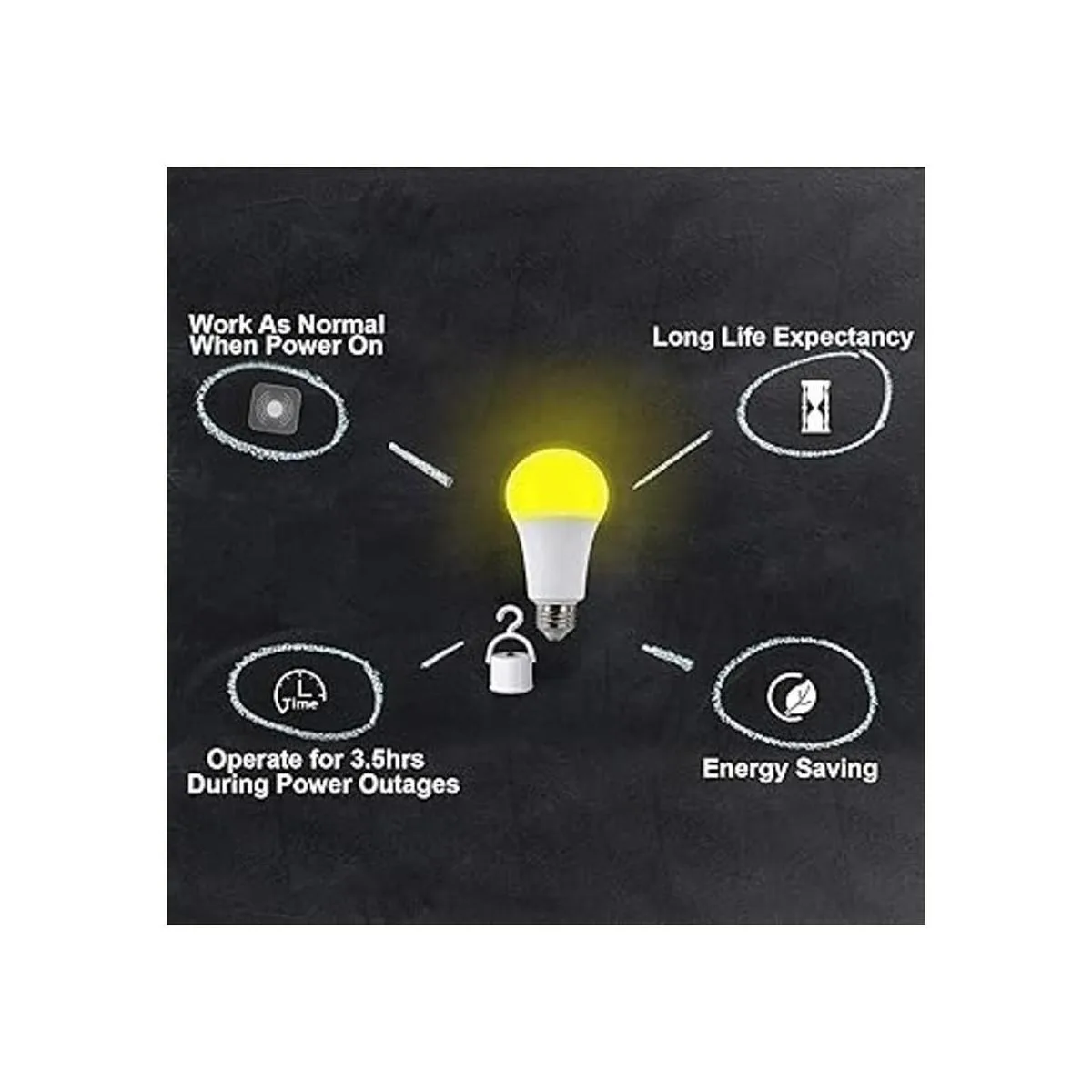 Bombillas LED recargables con batería de respaldo