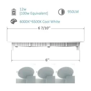 HMINLED Lámpara de panel empotrable LED redonda ultrafina_2