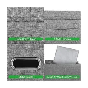 Papelera Valease de almacenamiento plegable de tela de