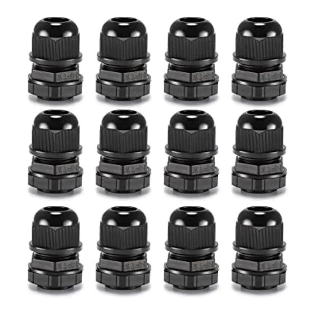 QILIPSU Prensaestopas de nailon NPT de 12 impermeable