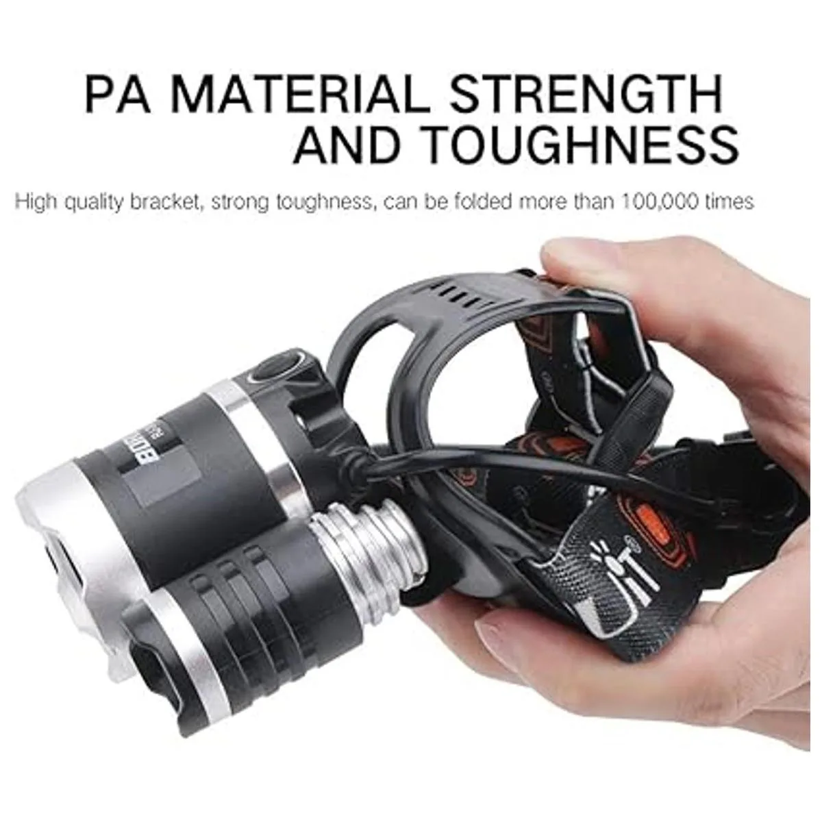 BORUiT RJ3000 Faro delantero LED con luz verde_6