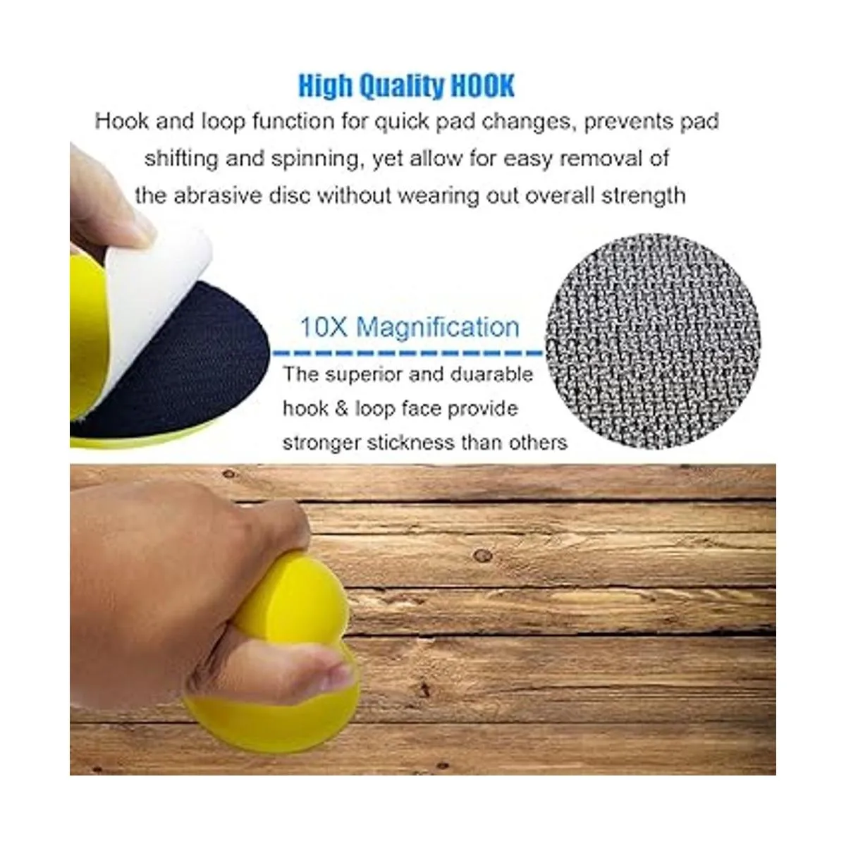 Tockrop 2 bloques de lijado de mano redondos de 3 pulgadas_3