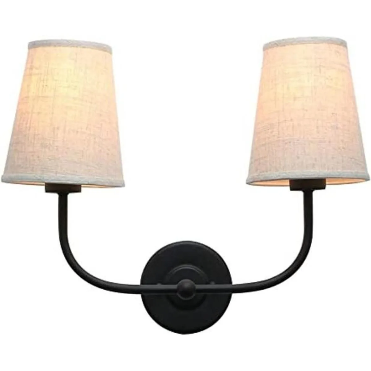 Permo Aplique doble vintage estilo antiguo 2 luces con_1