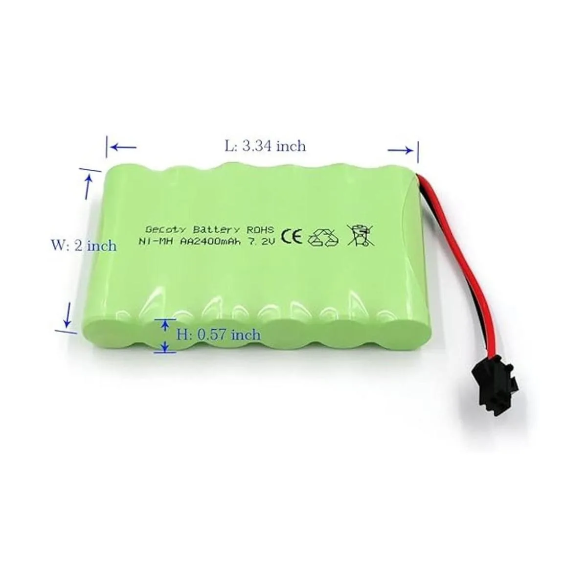 Gecoty NiMH paquete de batería actualización 7.2V 2400mAh_3