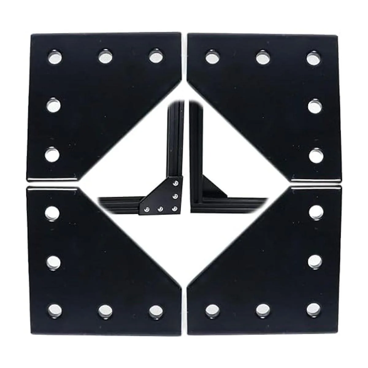 Boeray 2020 Placa de soporte de esquina anodizada en