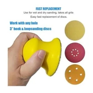 Tockrop 2 bloques de lijado de mano redondos de 3 pulgadas_5