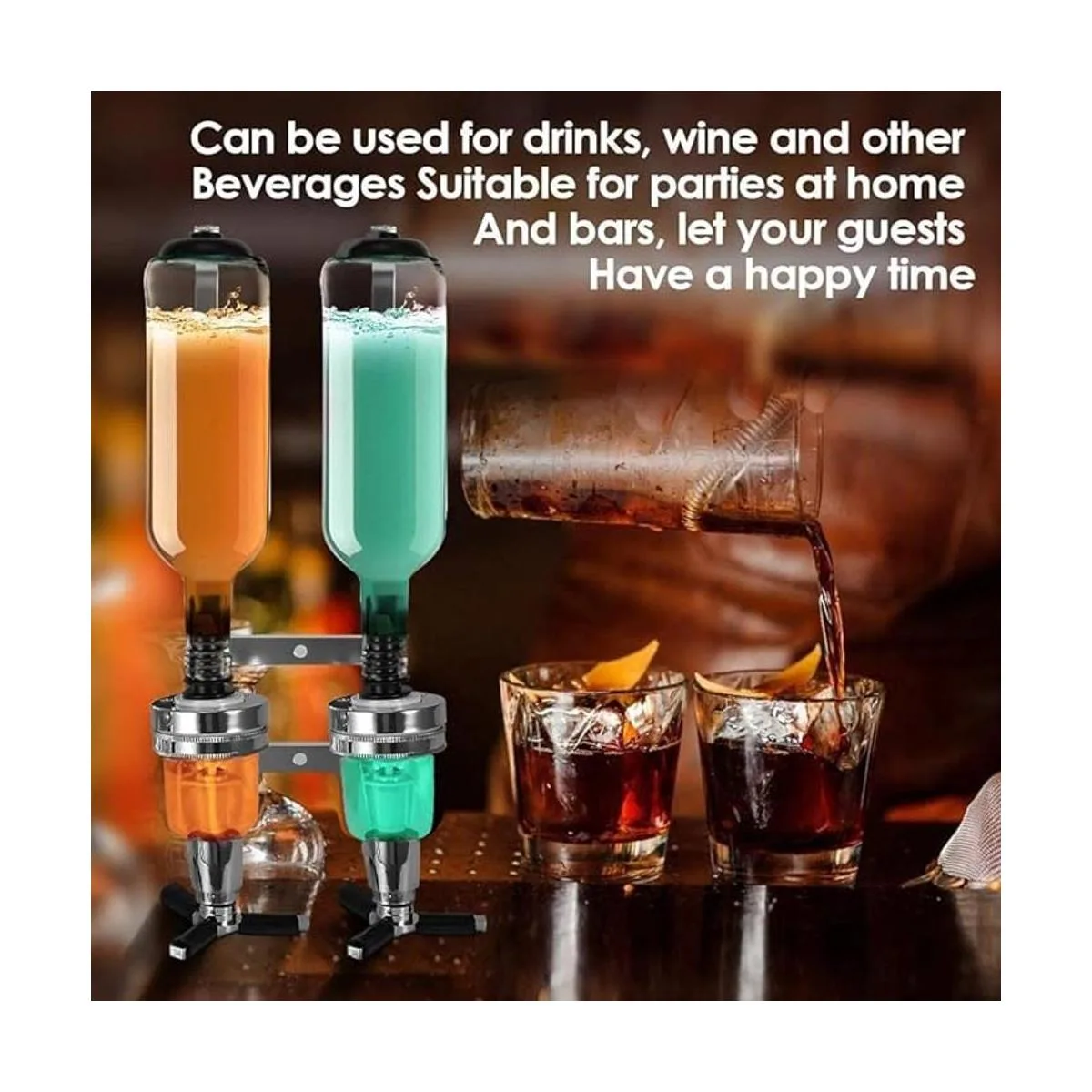 Dispensador de licor montado en la pared 4 botellas_5