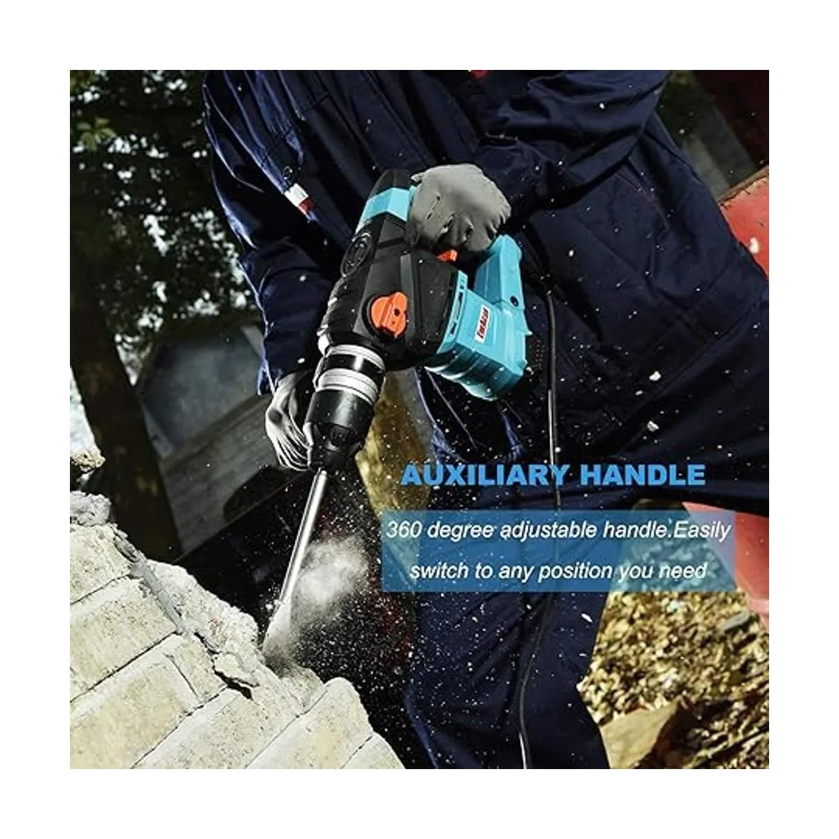 ENEACRO Taladro de martillo giratorio de 114 pulgadas_6