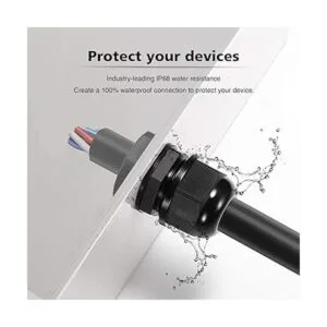 QILIPSU Prensaestopas de nailon NPT de 12 impermeable