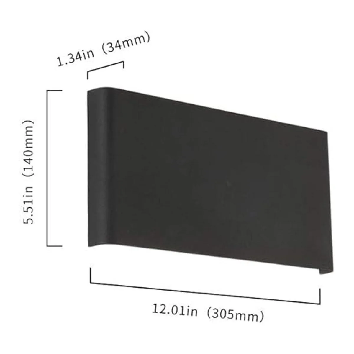 Lámparas LED de pared negras para dormitorio 10 vatios_2