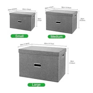 Papelera Valease de almacenamiento plegable de tela de