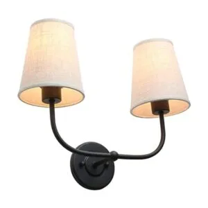 Permo Aplique doble vintage estilo antiguo 2 luces con_4