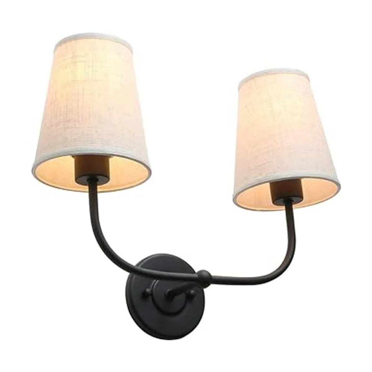 Permo Aplique doble vintage estilo antiguo 2 luces con_4