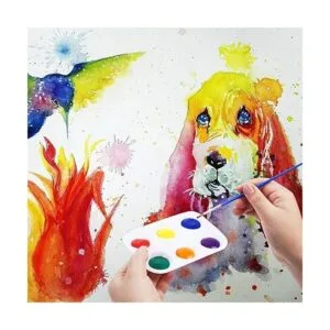 30 paletas de pintura de plástico blanco de 6 pozos