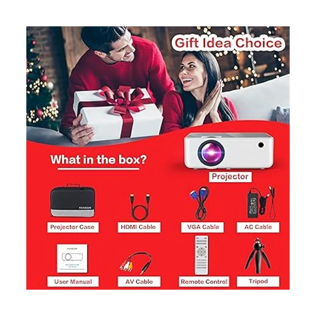 Proyector HD 1080P proyector WiFi Bluetooth proyector_6