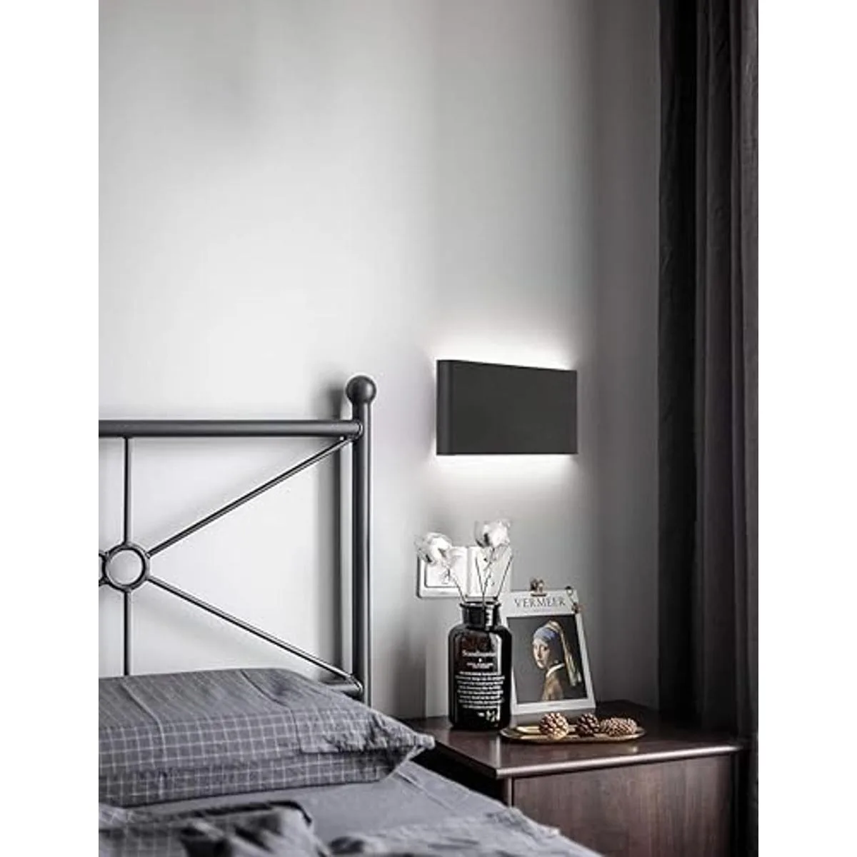 Lámparas LED de pared negras para dormitorio 10 vatios_4
