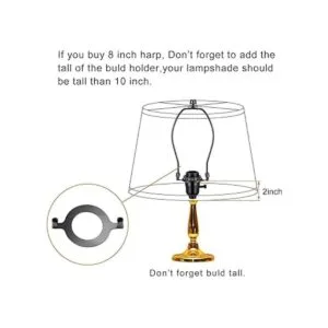 Canomo Paquete de 2 soportes para lámparas de 8 pulgadas