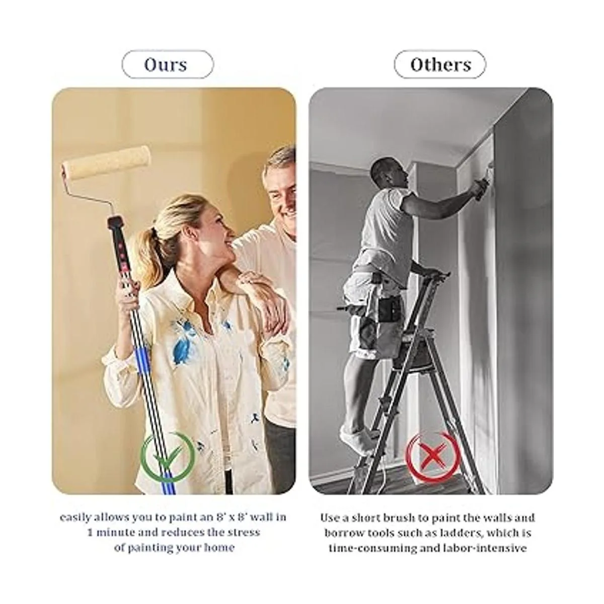Kit de pinceles de rodillo de pintura de 6 pies kit de_3