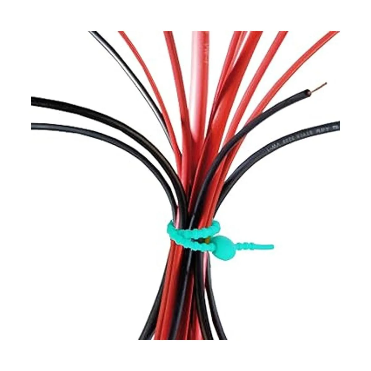 21 lazos de silicona coloridos organizadores de cables de