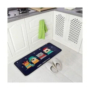 Alfombra de cocina antideslizante para perros de Navidad_4