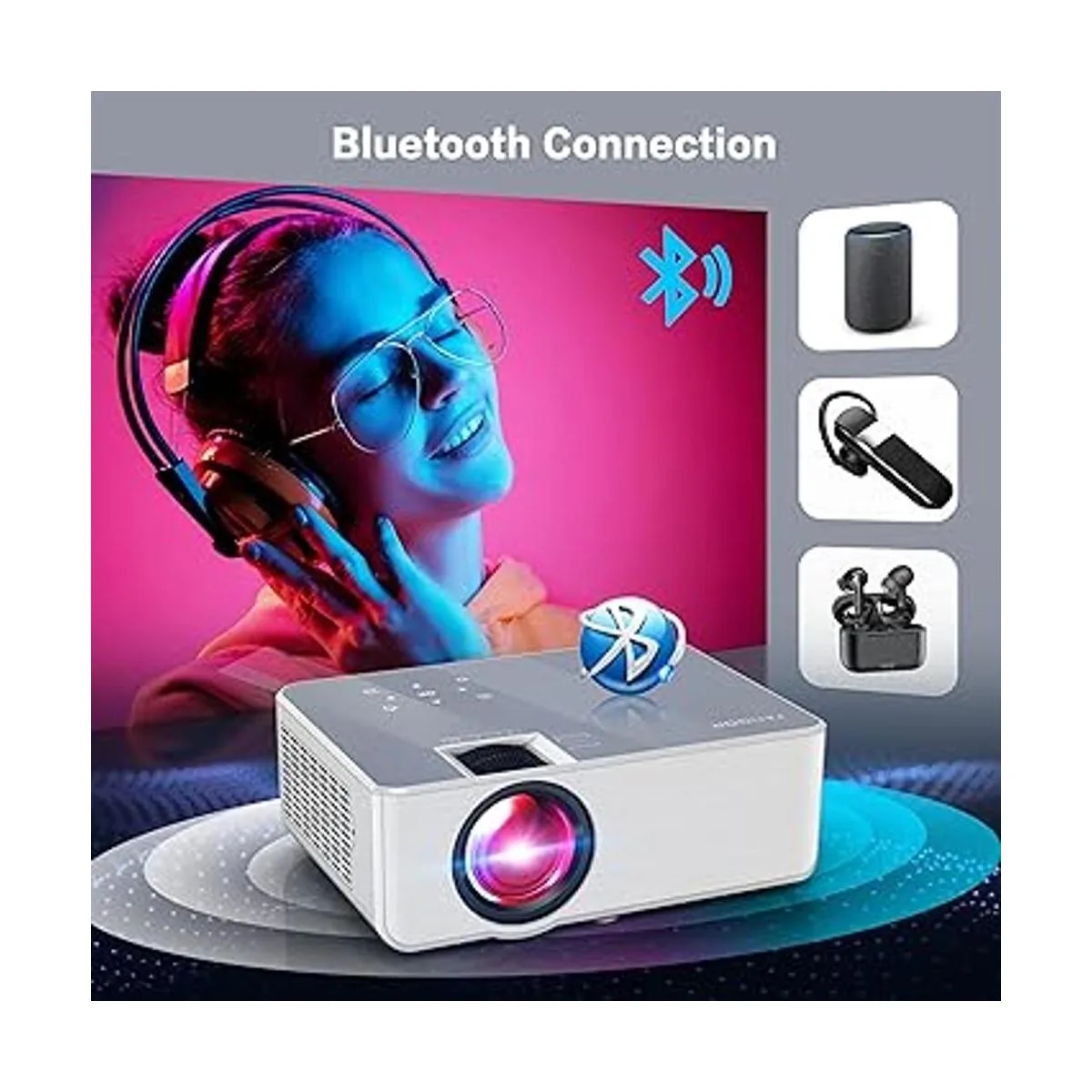 Proyector HD 1080P proyector WiFi Bluetooth proyector_5
