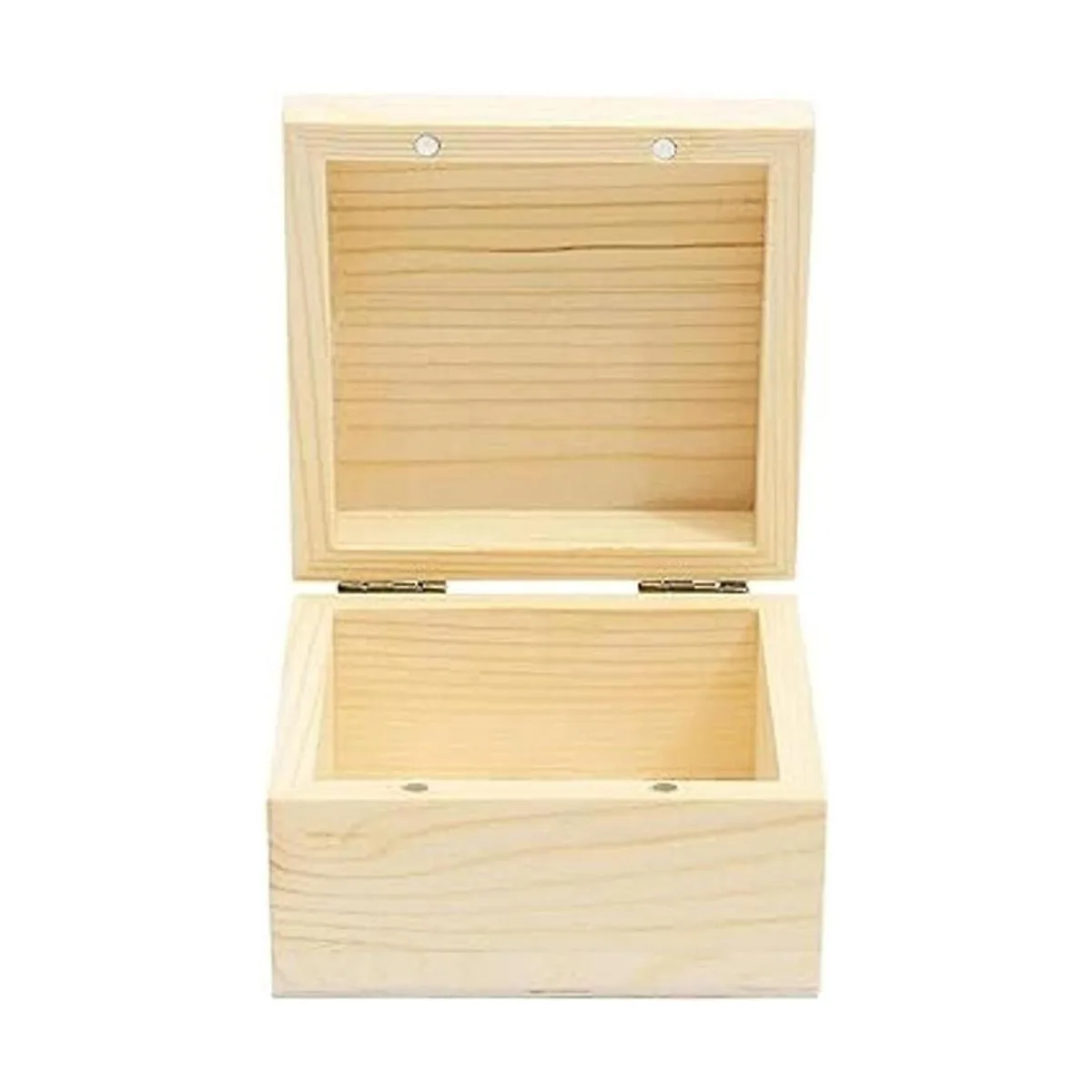 Caja de madera sin terminar con tapa con bisagras 3.5 x 2_3