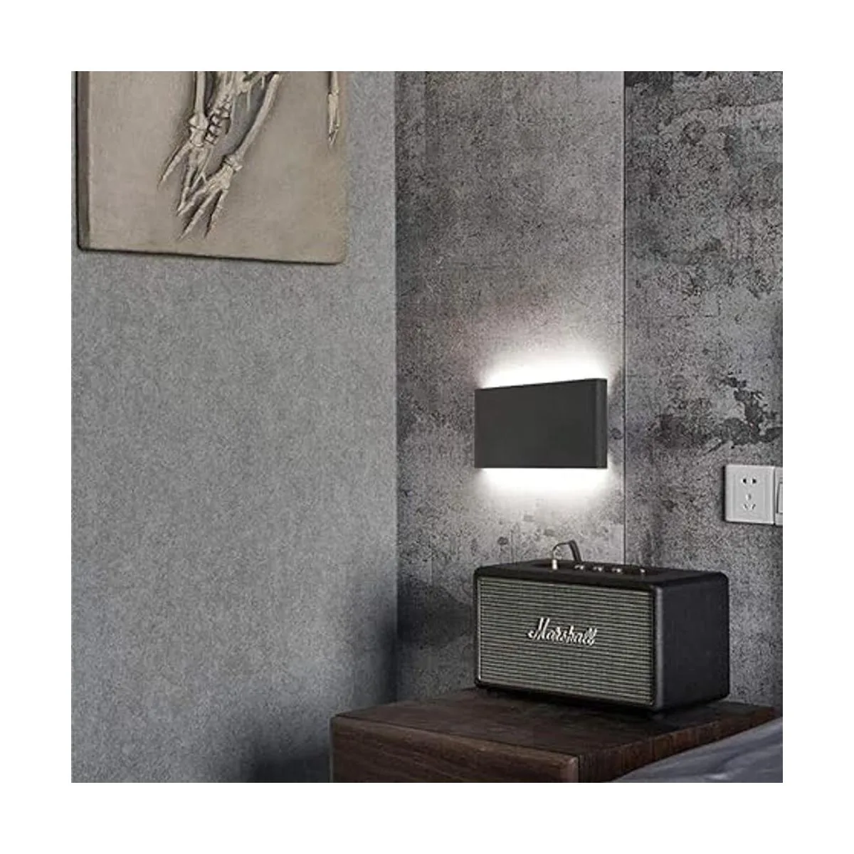 Lámparas LED de pared negras para dormitorio 10 vatios_5