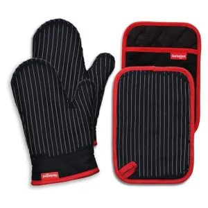 Coziselect Juego de guantes de horno y soportes para