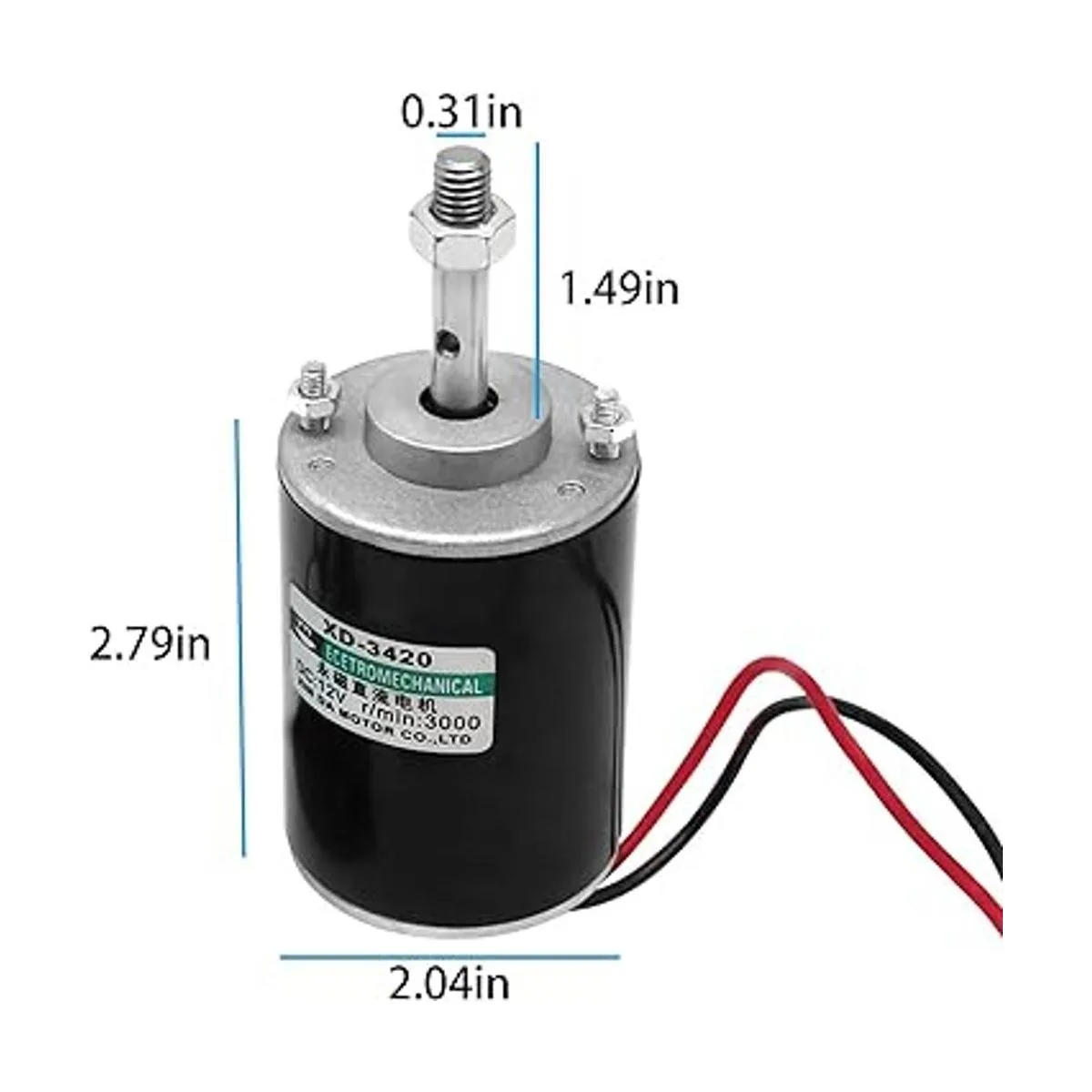 Motor de CC de imán permanente de 12 V 30 W motor de