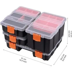 CASOMAN Organizadores de herramientas y piezas juego de 4