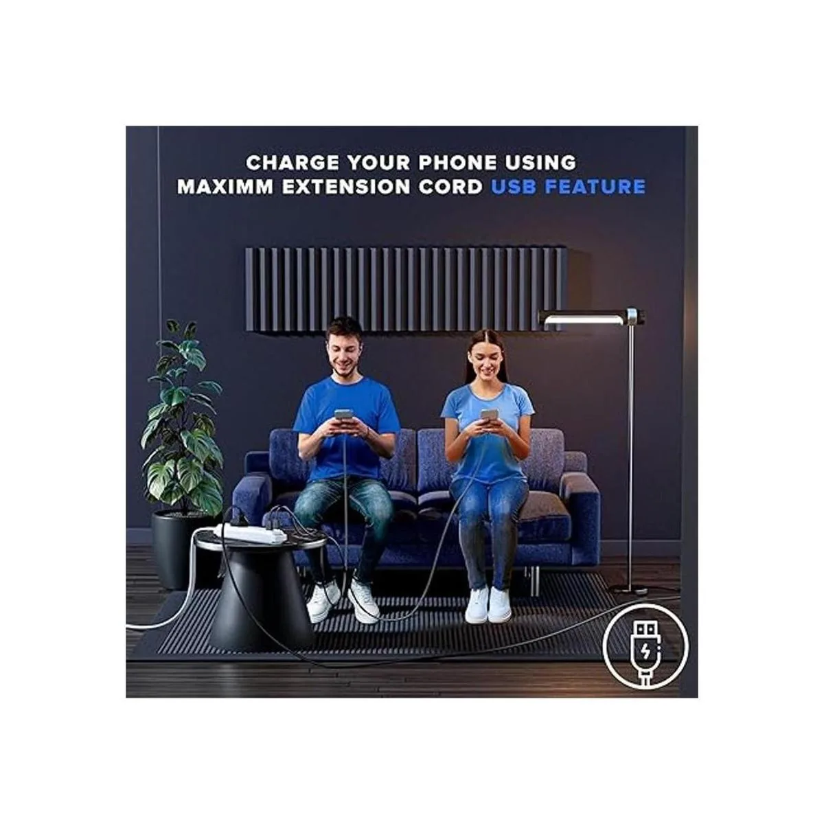 Cable de extensión con puertos USB de 1 pie cable de_5