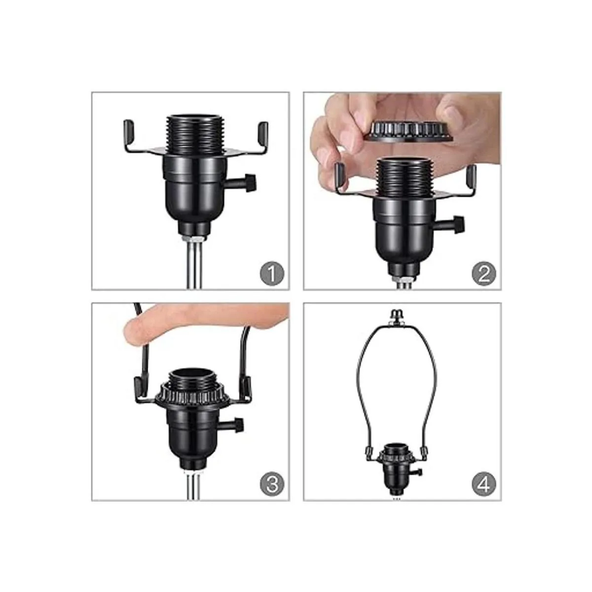 Canomo Paquete de 2 soportes para lámparas de 8 pulgadas