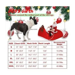 BWOGUE Ropa de navidad para mascotas disfraz de Papá_3