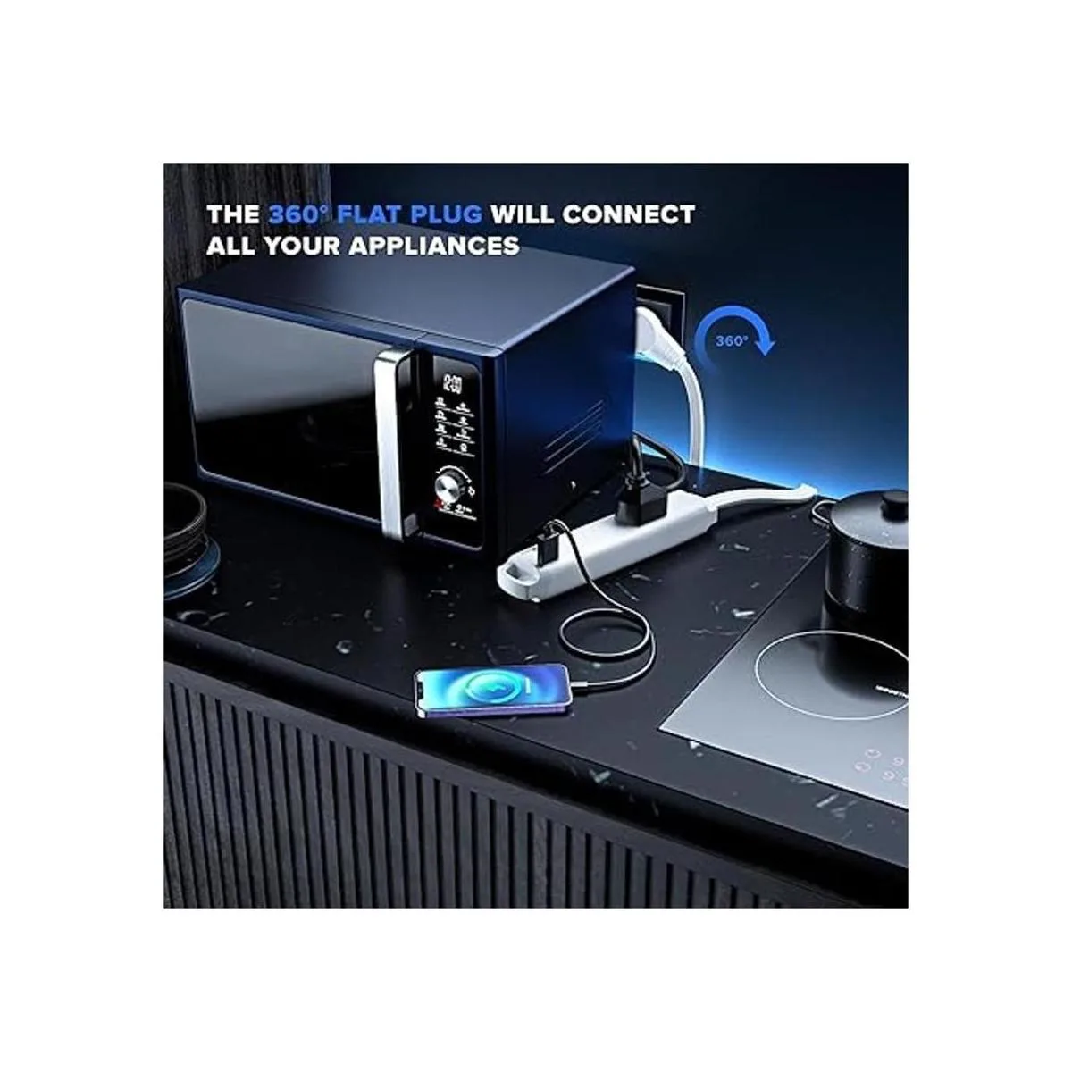 Cable de extensión con puertos USB de 1 pie cable de_6