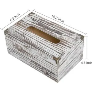 Liry Products Caja de papel de seda facial de madera
