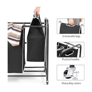 ROMOON Clasificador de lavandería clasificador de cestas