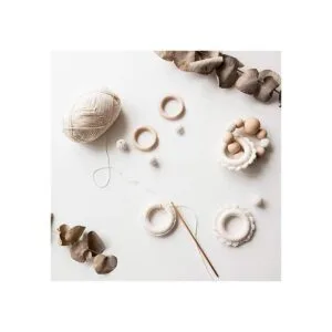 20 anillos de madera de 2.756 in naturales sin terminar