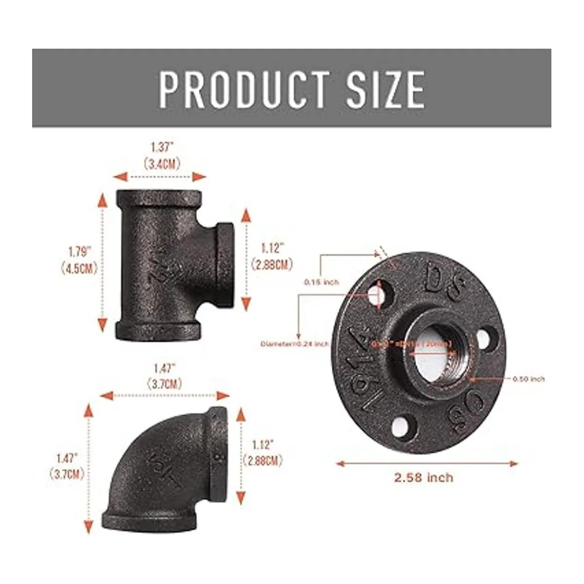 Home TZH Montaje de tubería de 12 pulgada paquete de 30