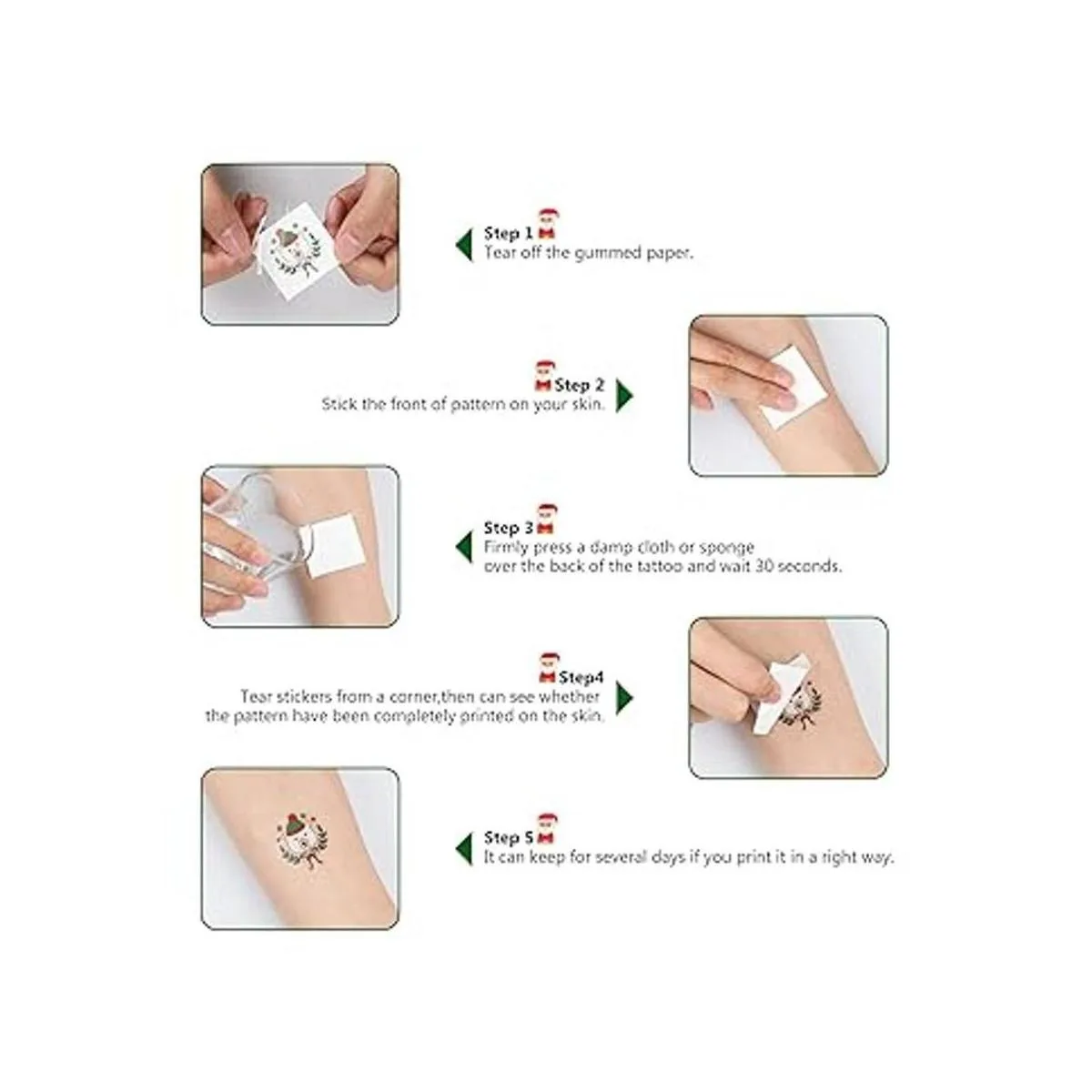 Regalos de fiesta de tatuajes de Navidad de 256 quilates_5