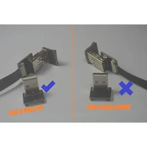 Cinta delgada y delgada estándar USB A macho de 90 grados_3