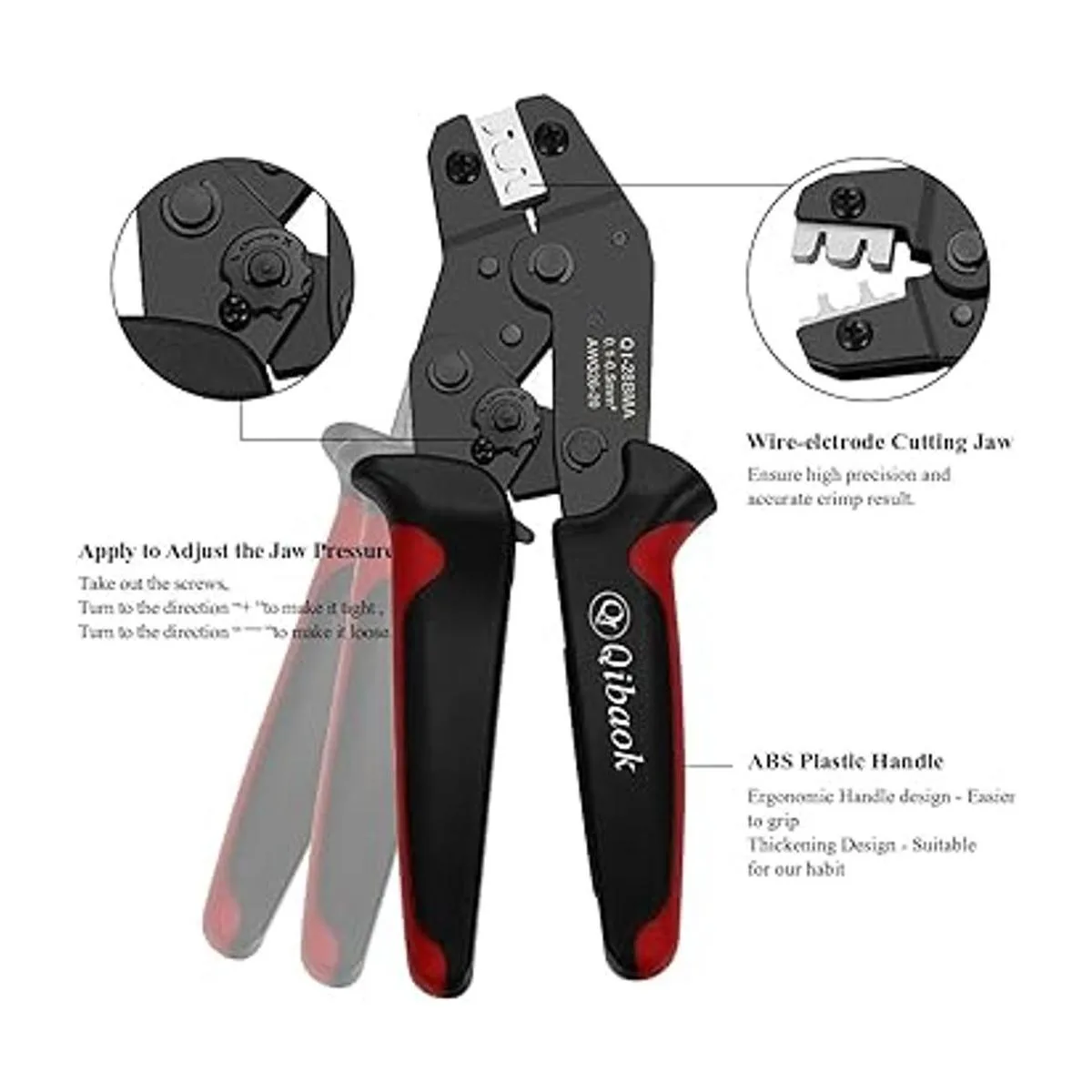 Qibaok Kit de herramientas de prensado con 1550 conectores_2