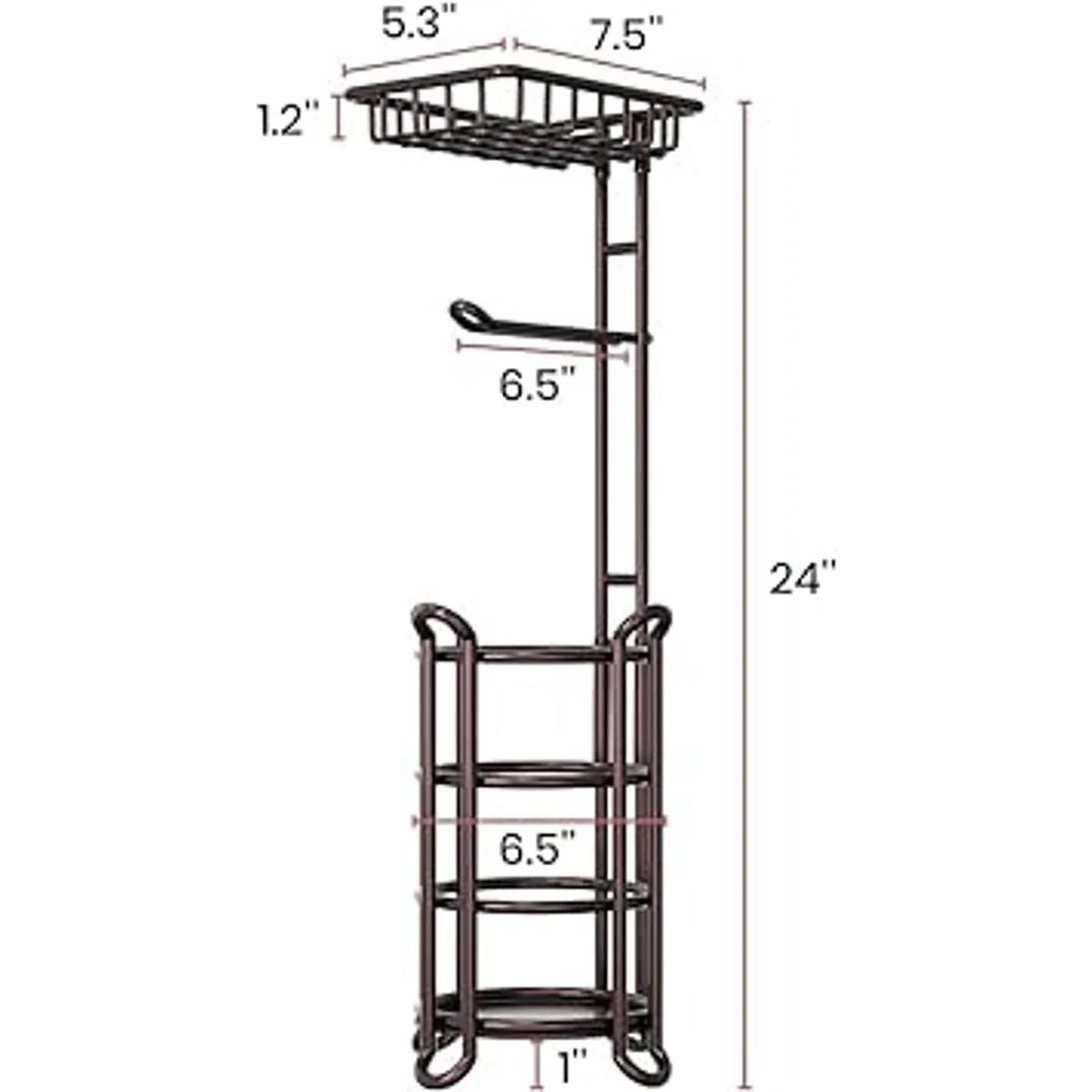 Soporte de papel higiénico dispensador de rollos de papel_5