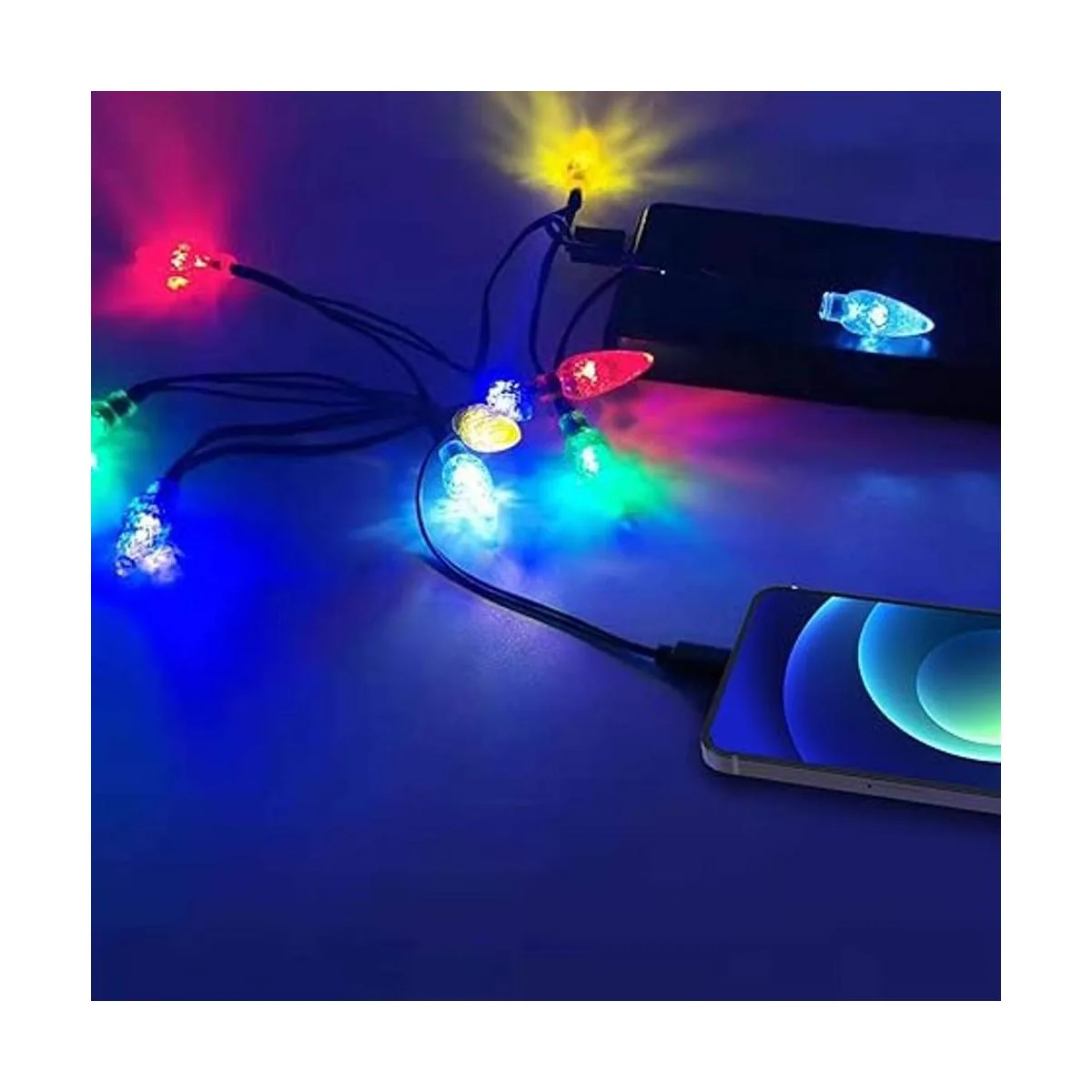 Fotbor LED Christmas Lights Phone Charging Cable Festive_3