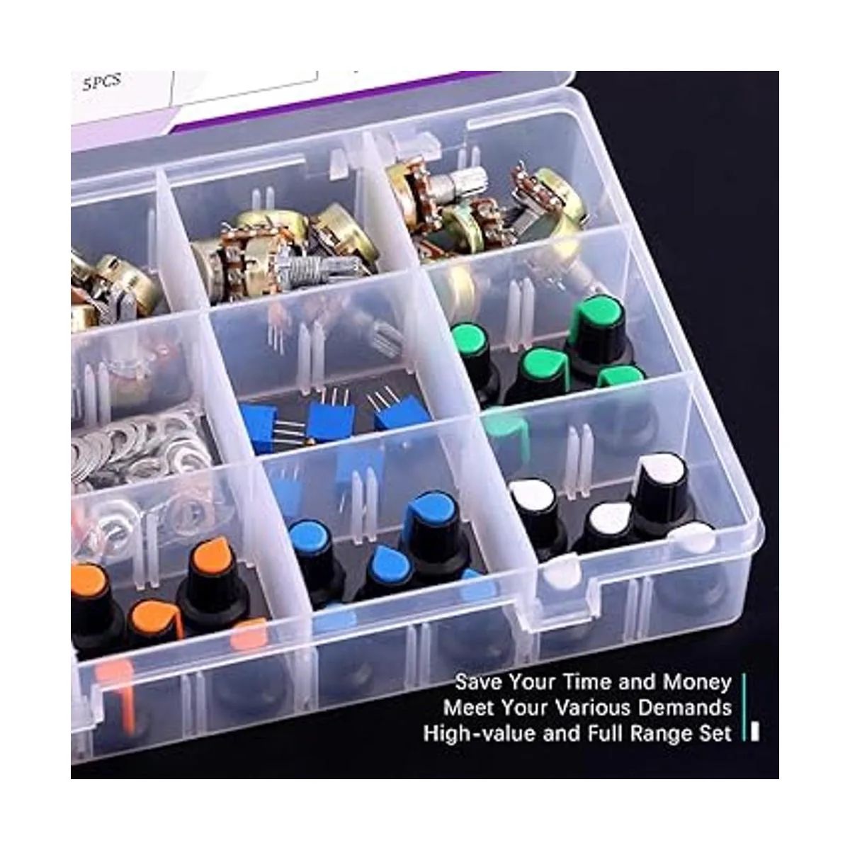 Swpeet Kit surtido de potenciómetro de 1K500K ohmios con