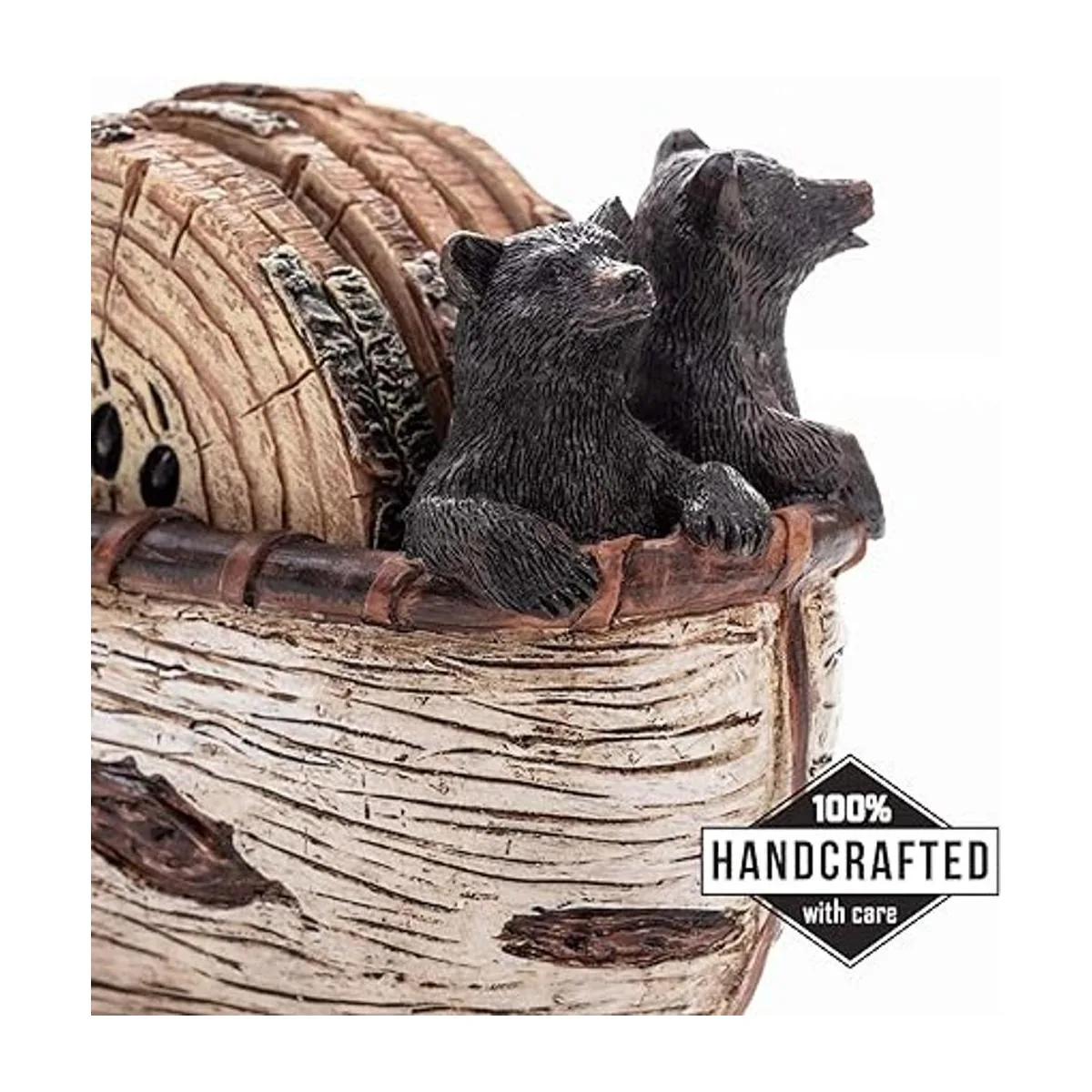 Juego de posavasos de oso 6 posavasos rústicos de tamaño_2