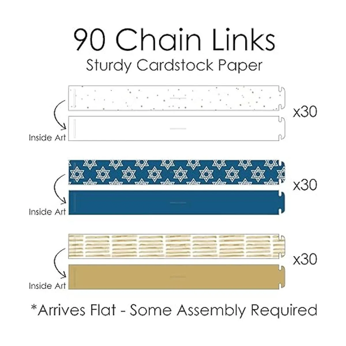 Big Dot of Happiness Happy Hanukkah Guirnalda de 90