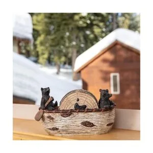 Juego de posavasos de oso 6 posavasos rústicos de tamaño_4