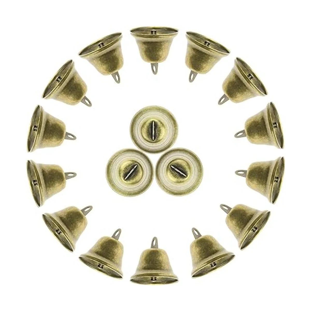 Powlankou 40 campanas vintage de 1.496 in de bronce para